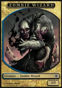 Zombie Wizard Token (Blue and Black 1/1)