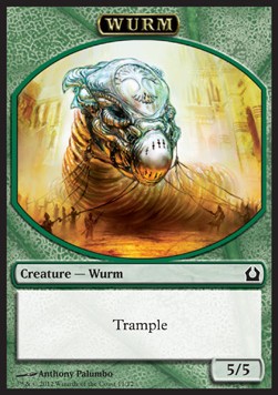Wurm Token (Green 5/5 Trample) - Return to Ravnica (Token) [RTR-T11]