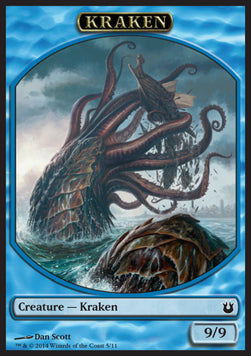 Kraken Token (Blue 9/9) - Born of the Gods (Token) [BNG-T5]