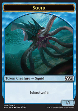 Squid Token (Blue 1/1) - Magic 2015 (Token) [M15-T4]