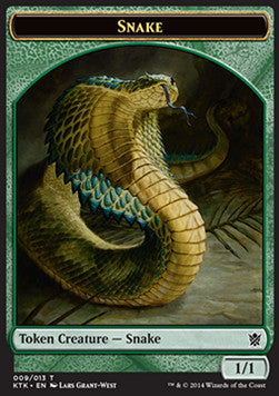 Snake Token (Green 1/1) - Khans of Tarkir (Token) [KTK-T9]