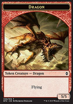 Dragon Token (Red 5/5) - Battle for Zendikar (Token) [BFZ-T8]