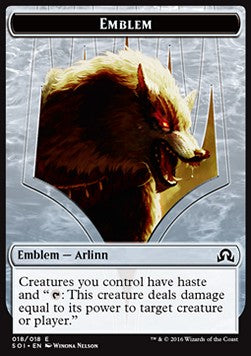Arlinn, Embraced by the Moon Emblem - Shadows over Innistrad (Token) [SOI-T18]