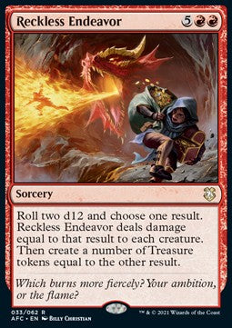 Reckless Endeavor - Commander: Adventures in the Forgotten Realms (Rare) [AFC-33]