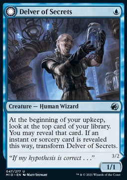 Delver of Secrets / Insectile Aberration - Innistrad: Midnight Hunt (Uncommon) [MID-47]