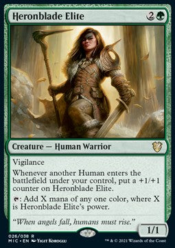 Heronblade Elite (V.1) - Commander: Innistrad: Midnight Hunt (Rare) [MIC-26]