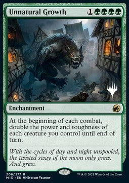 Unnatural Growth (V.2) - Innistrad: Midnight Hunt: Promos (Rare) [PMID-206]