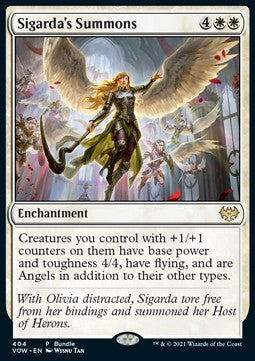 Sigarda's Summons (V.2) - Innistrad: Crimson Vow: Promos (Rare) [PVOW-404]