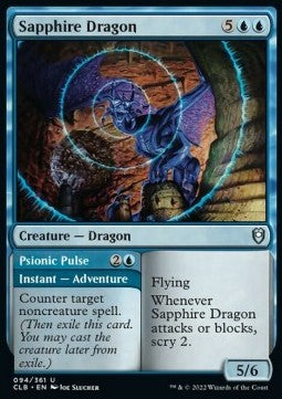 Sapphire Dragon // Psionic Pulse - Commander Legends: Battle for Baldur's Gate (Uncommon) [CLB-94]