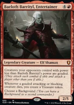 Baeloth Barrityl, Entertainer (V.1) - Commander Legends: Battle for Baldur's Gate: Extras (Mythic) [XCLB-655]