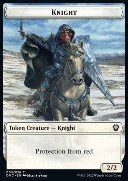 Knight Token (White 2/2 Protection from red) - Commander: Dominaria United: Extras (Token) [XDMC-T03]