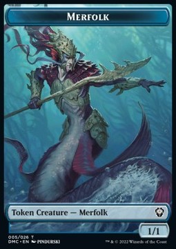 Merfolk Token (Blue 1/1) - Commander: Dominaria United: Extras (Token) [XDMC-T05]