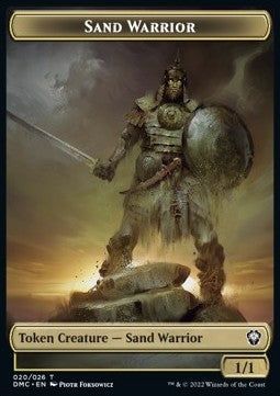 Sand Warrior Token (Red, Green, and White 1/1) - Commander: Dominaria United: Extras (Token) [XDMC-T20]