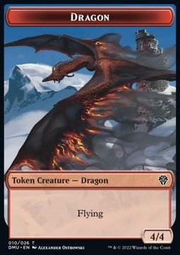 Dragon Token (Red 4/4) - Dominaria United: Extras (Token) [XDMU-T10]