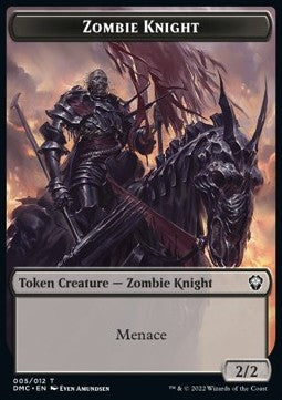 Zombie Knight Token (B 2/2 Menace) // Griffin Token (W 2/2)