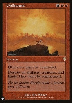 Obliterate - The List (Rare) [ZNL-156]