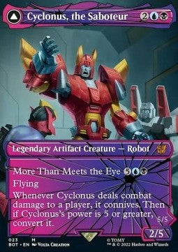 Cyclonus, the Saboteur // Cyclonus, Cybertronian Fighter (V.2) - Universes Beyond: Transformers (Mythic) [BOT-23]