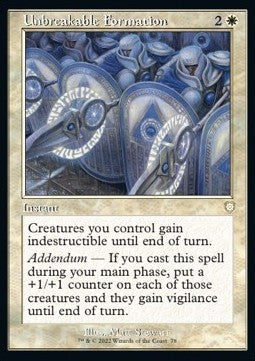 Unbreakable Formation - Commander: The Brothers' War (Rare) [BRC-78]