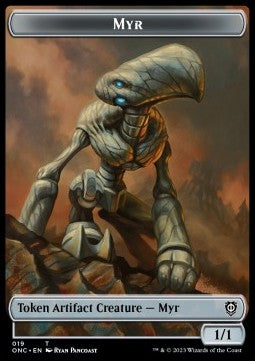 Myr Token (A 1/1) // Thopter Token (A 1/1) - Commander: Phyrexia: All Will Be One: Extras (Token) [XONC-T 19/21]