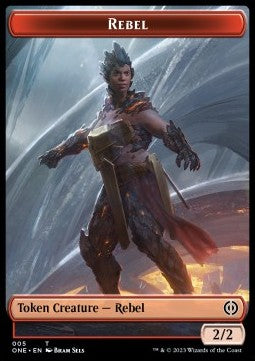 Rebel Token (R 2/2) // Goblin Token (R 1/1) - Commander: Phyrexia: All Will Be One: Extras (Token) [XONC-T 5/17]