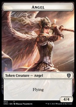 Angel Token (W 4/4) // Soldier Token (W 1/1) - Commander: Phyrexia: All Will Be One: Extras (Token) [XONC-T 2/7]