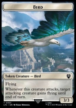 Bird Token (W 3/3 Attacks) // Goat Token (W 0/1)
