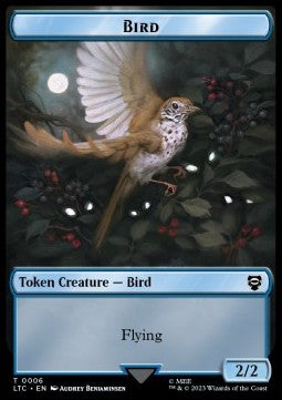 Bird Token (U 2/2) // Elf Warrior Token (G 1/1) - Commander: The Lord of the Rings: Tales of Middle-earth: Extras (Token) [XLTC-T 6/13]