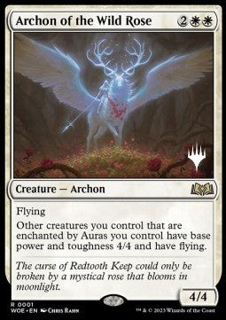 Archon of the Wild Rose (V.2) - Wilds of Eldraine: Promos (Rare) [PWOE-1]