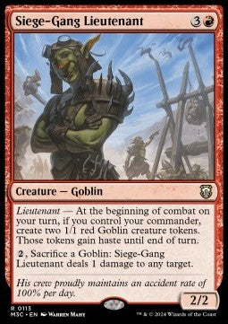 Siege-Gang Lieutenant - Commander: Modern Horizons 3 (Rare) [M3C-113]