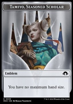 Tamiyo, Seasoned Scholar Emblem // Energy Reserve - Modern Horizons 3: Tokens (Token) [TMH3-T 35/36]