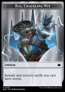 Ral, Crackling Wit Emblem - Bloomburrow: Tokens (Token) [TBLB-T30]