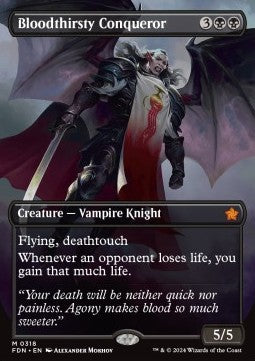 Bloodthirsty Conqueror (V.1) - Magic: The Gathering Foundations: Extras (Mythic) [XFDN-318]