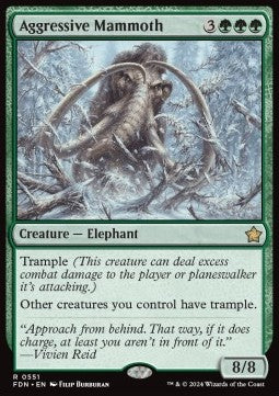 Aggressive Mammoth - Magic: The Gathering Foundations: Beginner Box (Rare) [BFDN-551]
