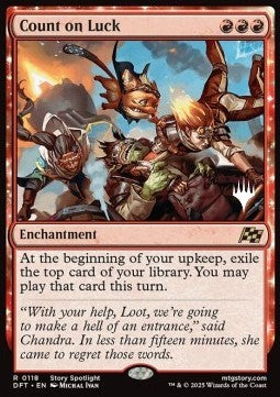 Count on Luck (V.2) - Aetherdrift: Promos (Rare) [PDFT-118]
