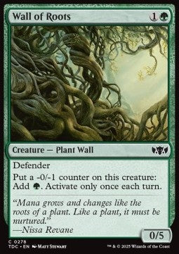 Wall of Roots - Commander: Tarkir: Dragonstorm (Common) [TDC-278]
