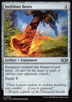 Swiftfoot Boots - Commander: Tarkir: Dragonstorm (Uncommon) [TDC-328]