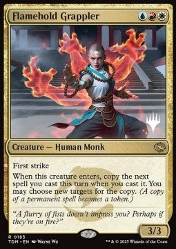 Flamehold Grappler (V.2) - Tarkir: Dragonstorm: Promos (Rare) [PTDM-185]