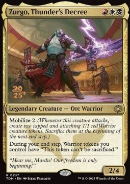 Zurgo, Thunder's Decree (V.1) - Tarkir: Dragonstorm: Promos (Rare) [PTDM-237]